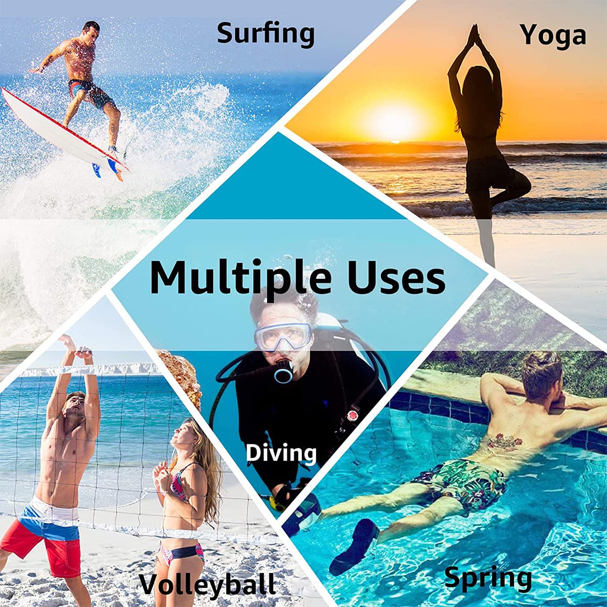 PALAY Water Shoes for Men Women, Quick Dry Barefoot Aqua Yoga Socks, Outdoor Thicken Anti-slip TPR Rubber Sole Breathable Aqua Socks for Surfing Yoga Indoor Fitness(UK2-2.5) PALAY Water Shoes for Men Women, Quick Dry Barefoot Aqua Yoga Socks, Outdoor Thicken Anti-slip TPR Rubber Sole Breathable Aqua Socks for Surfing Yoga Indoor Fitness(UK2-2.5)